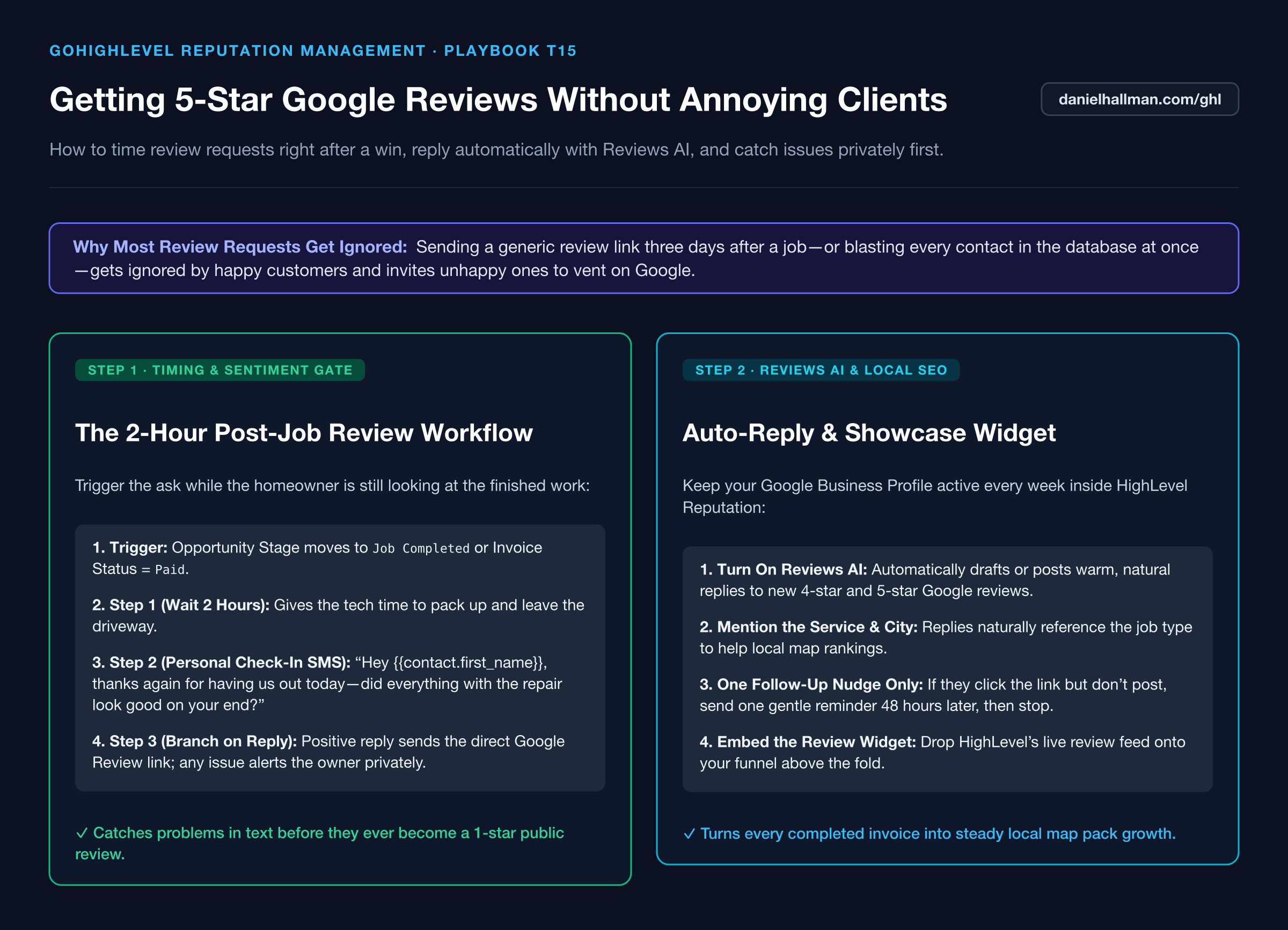 Getting 5-Star Google Reviews in GoHighLevel with 2-Hour Sentiment Check-In