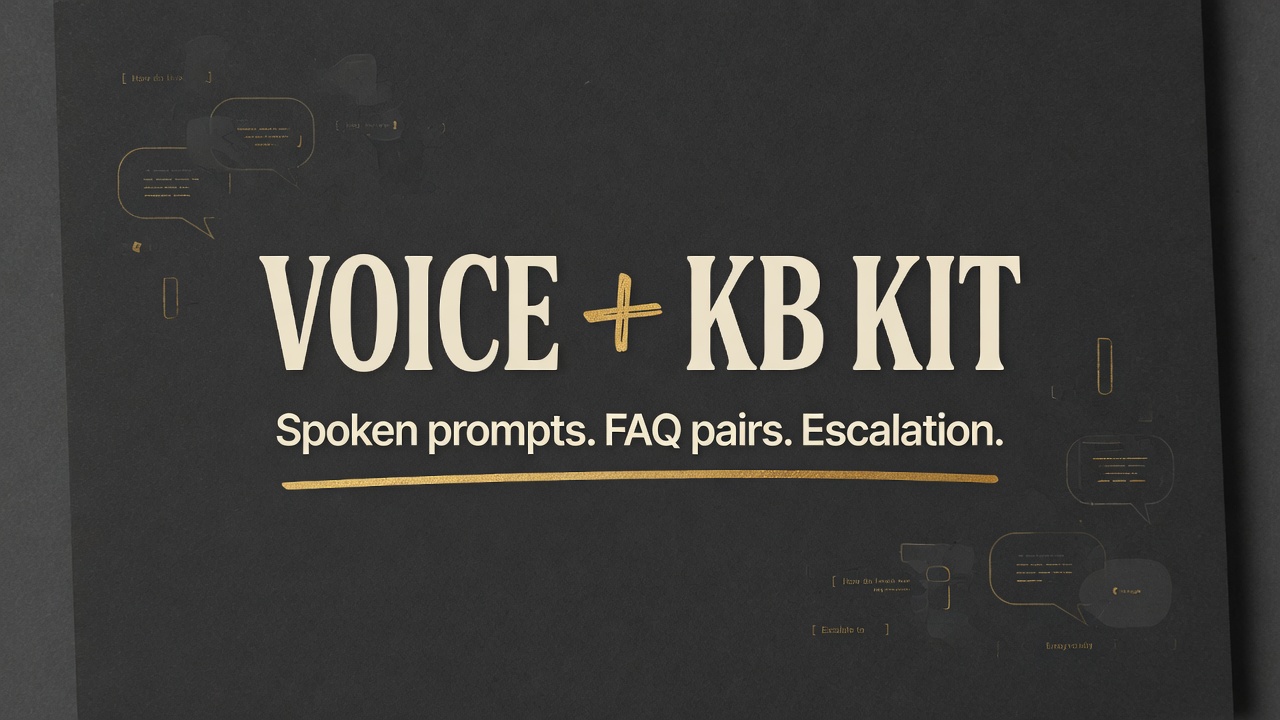 Voice, Conversation, and Knowledge Base Kit cover