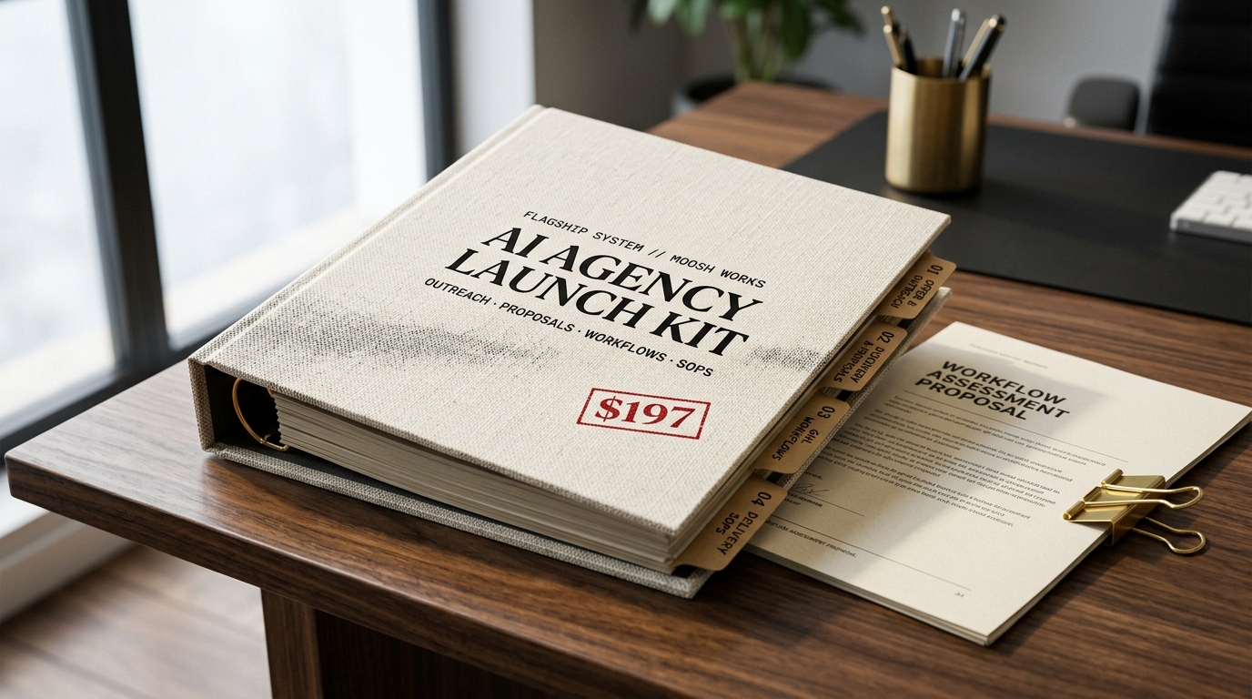 AI Agency Launch Kit binder and proposal templates